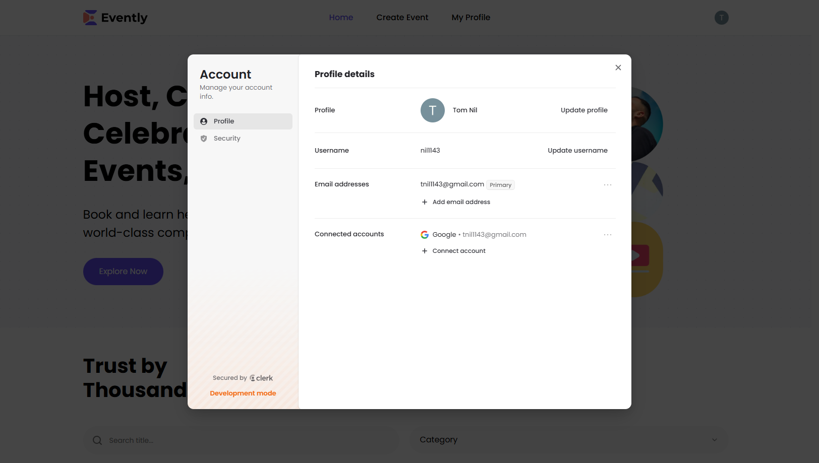 Evently screenshot 6