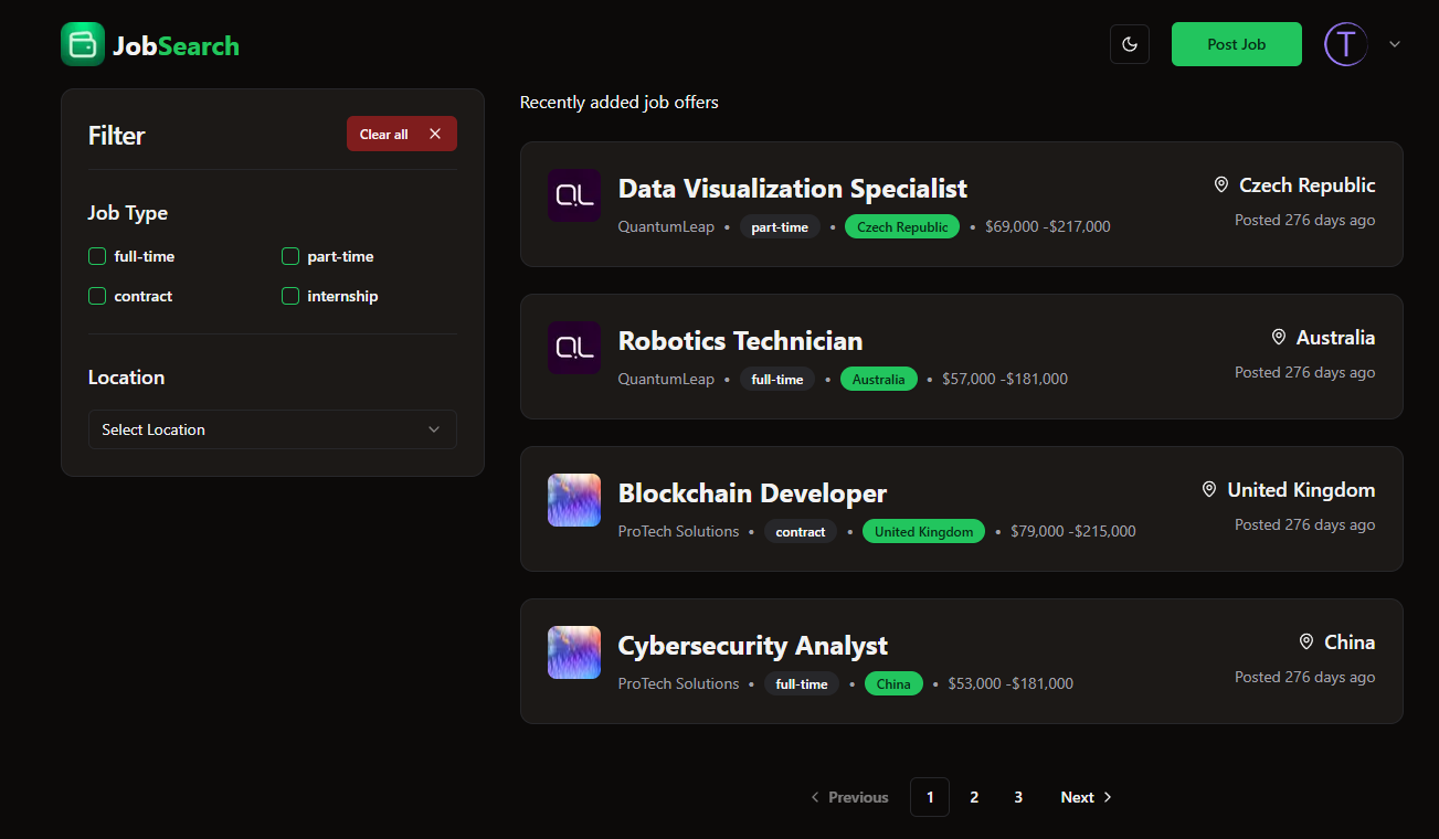 JobSearch App screenshot 2