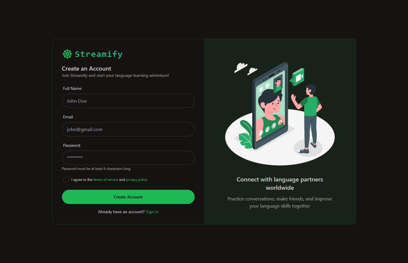 Streamify Chat App screenshot 4